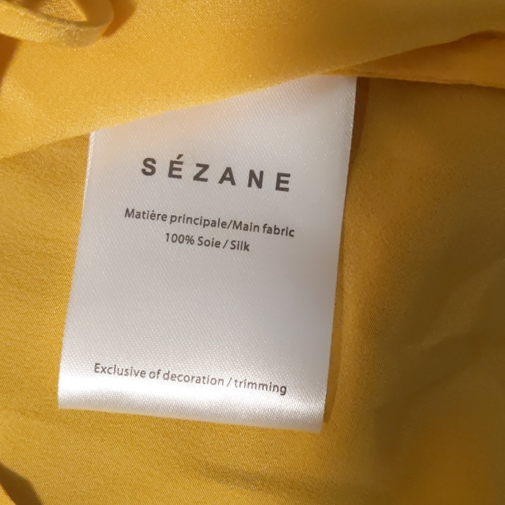 🆕 SEZANE Gloria Blouse Saffron New With Tags - Picture 6 of 6